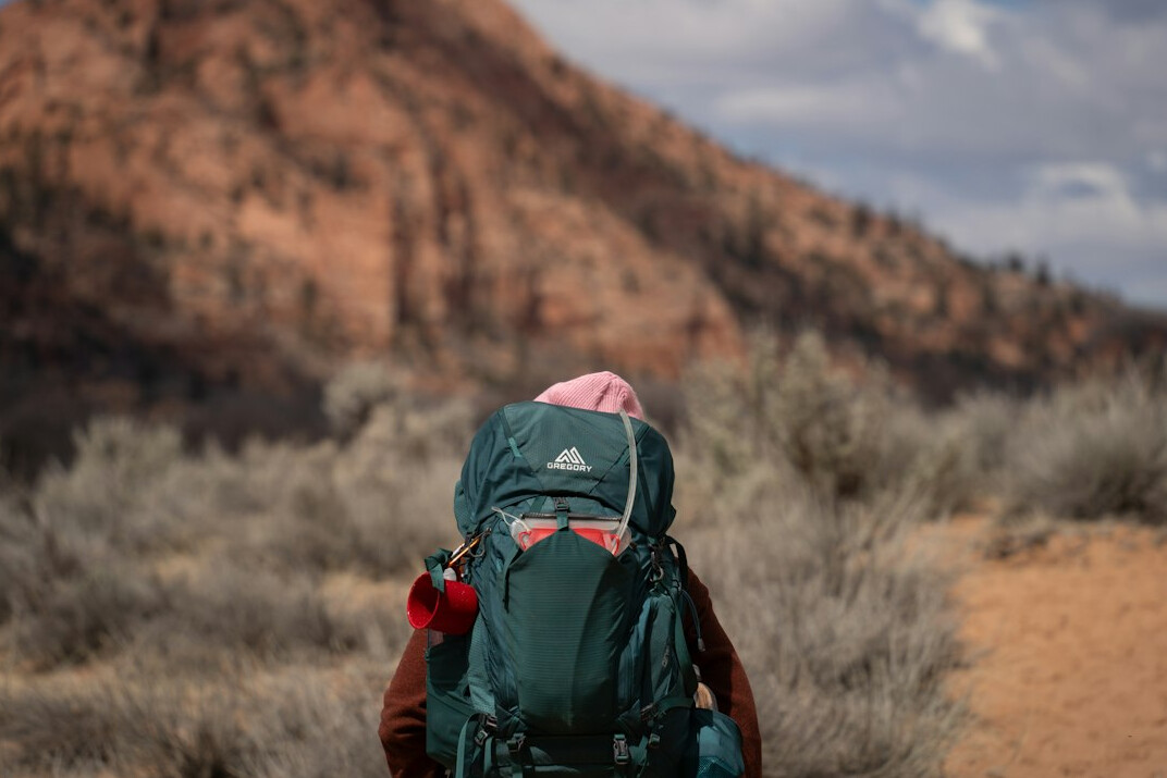 woman hiking in nature