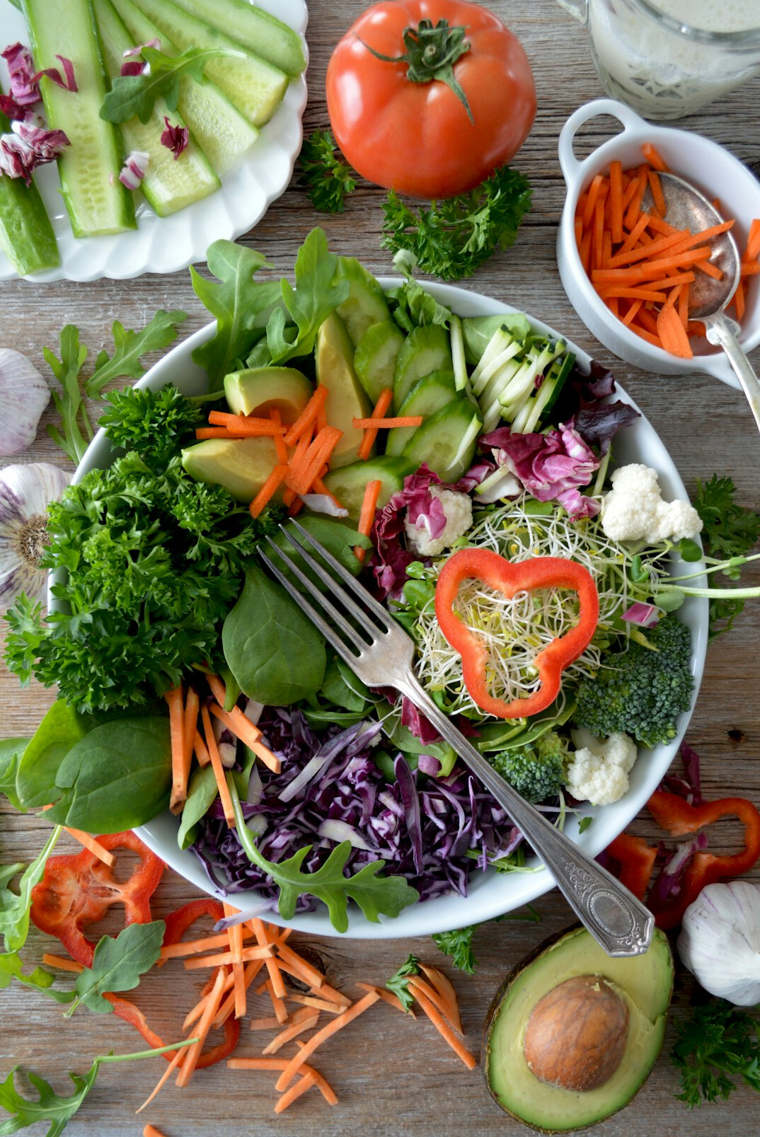 healthy meal with vegetables