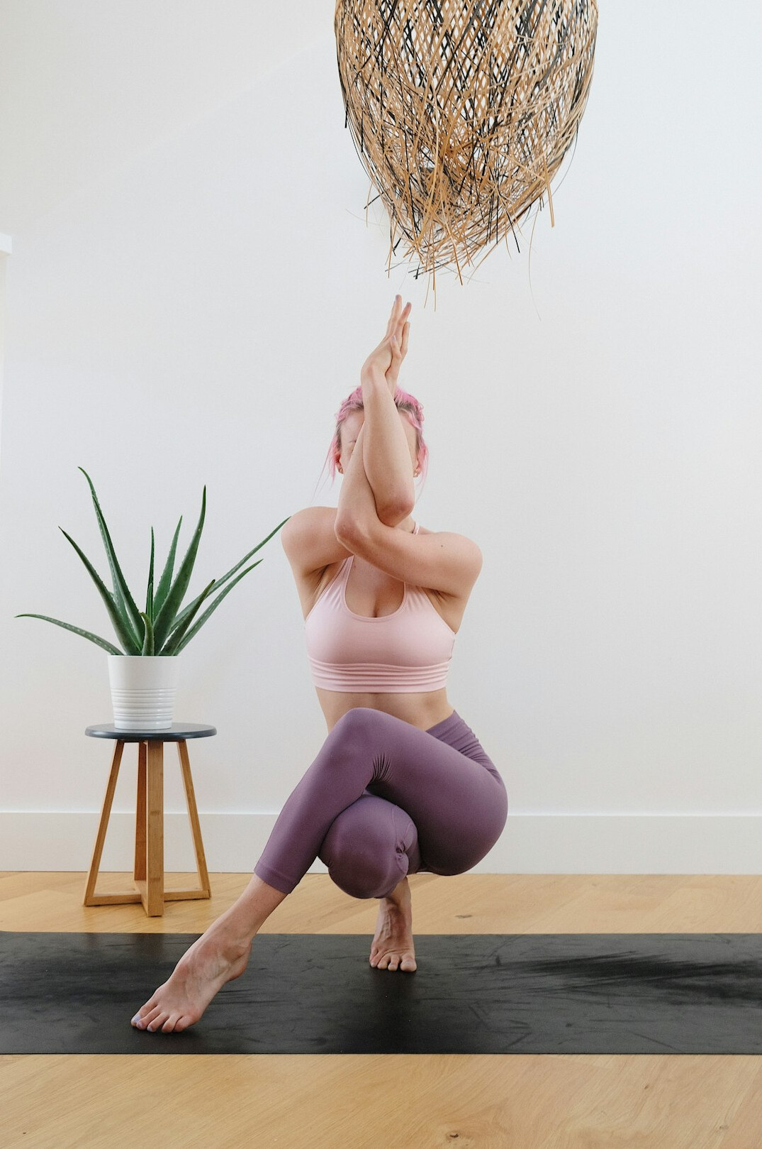 woman doing yoga pose
