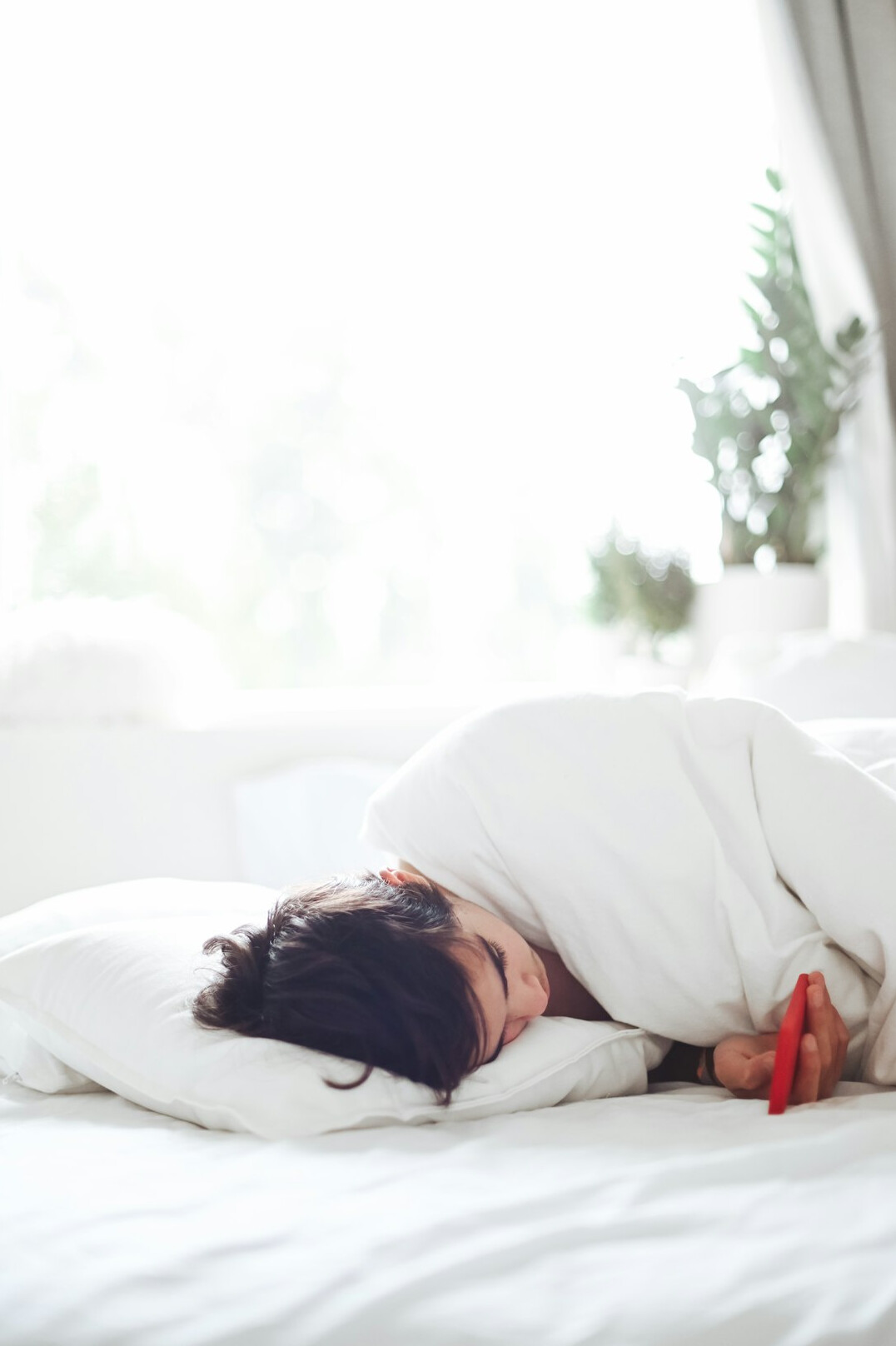 person sleeping peacefully